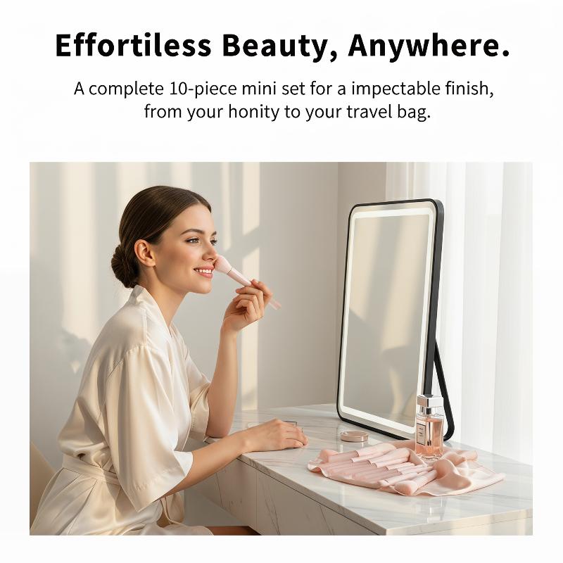 Beauty Makeup Events - 10本合成メイクブラシセット ファンデーション パウダー コンシーラー アイシャドウ ビューティーツール