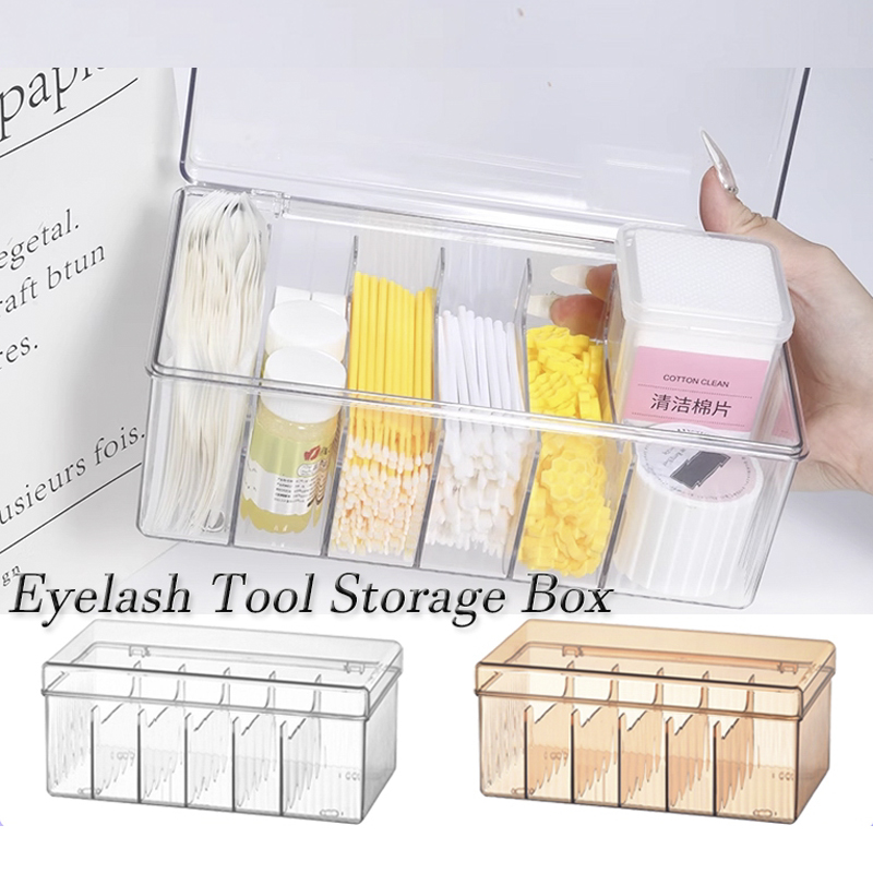 Beauty Makeup Organizer - まつげエクステ用の透明な収納ボックス,美容アクセサリー,綿棒,ディスプレイラック,接ぎ木用