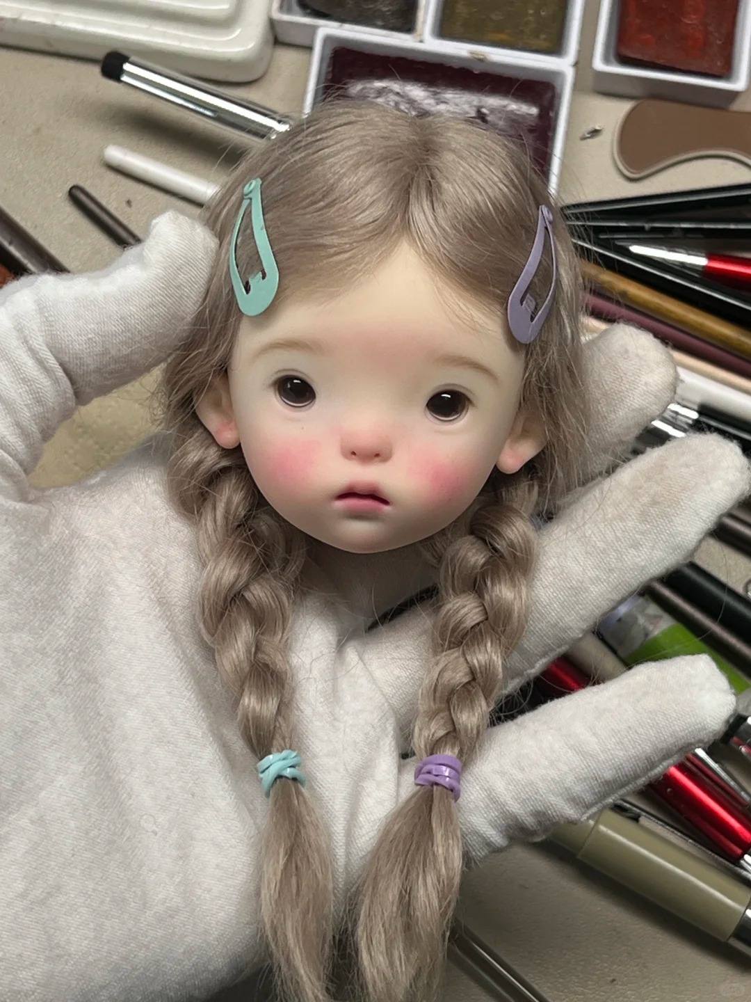 Beauty Y Makeup - SD BJD 人形 1/6 Landoudou 頭美少女メイク高品質樹脂おもちゃギフトちょうど頭送料無料