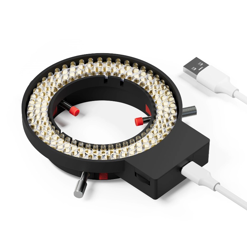 Led Ring Light - YCS 6558 顕微鏡ライトリングライト調整可能144ランプビーズLED光源工業用顕微鏡リングイルミネーターツールセット