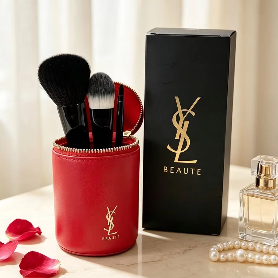 Ysl Beauty Makeup - デザイナーYSLのバッグギフトシリーズ 多機能ブラシ収納ボックス エッセンシャルメイクアップブラシギフトセット パフ収納 女性用 旅行用