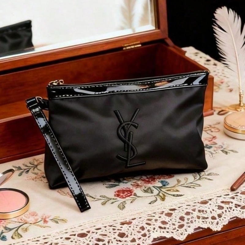 Ysl Beauty Makeup - YSL クラシックコスメティックバッグ 女性用 高級ポータブル ブラック トラベル