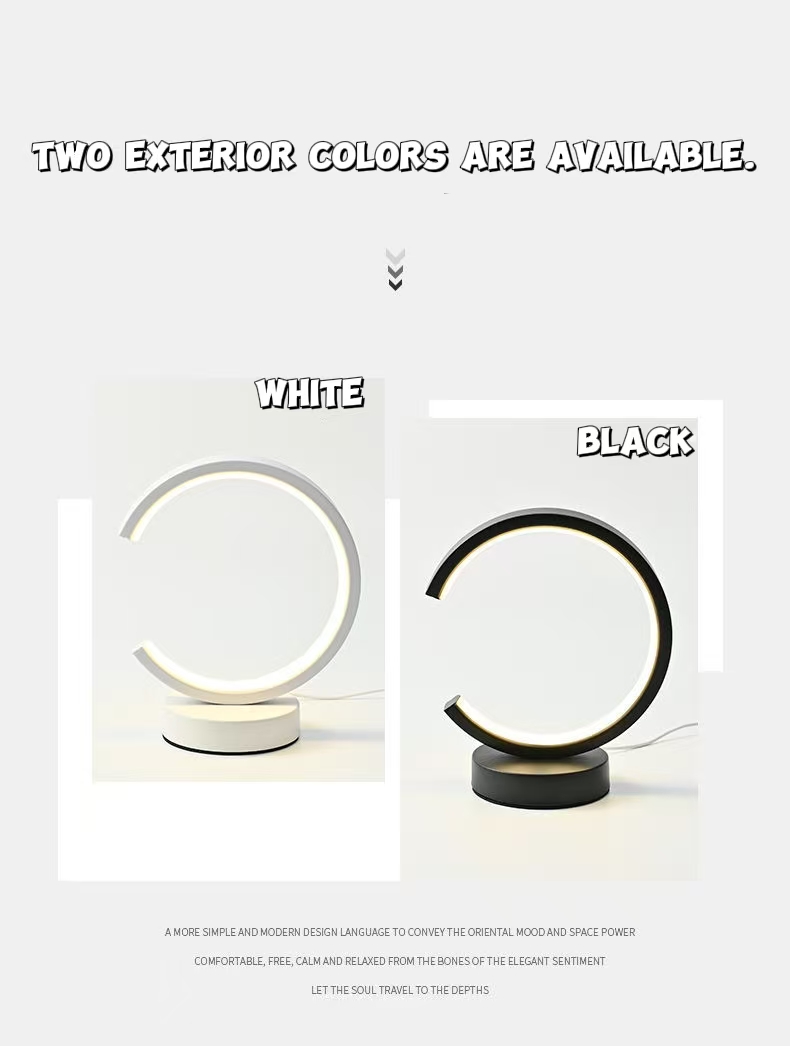 Led Ring Light - 20 センチメートル LED シンプルな円形リングテーブルランプ寝室のベッドサイドリビングルームレストランホテル装飾ランプ調光可能なラウンドナイトライト