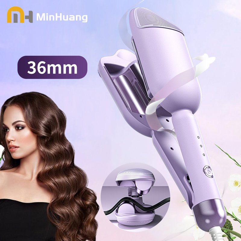 Hair Curling Wand - 電気ヘアカーラー 36 ミリメートル大波スタイリングセラミックヘア長持ちヘアアイロンスタイリングツールカーリングワンドヘアウェイバー
