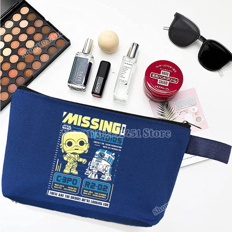 Beauty Y Makeup - Stared WarsCartoon プリント化粧品バッグ女性男性人気の大容量化粧ケース美容収納トイレタリーバッグホームギフト