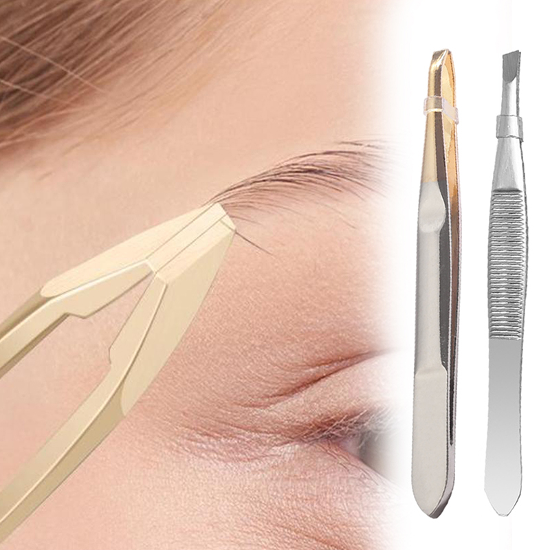 Beauty - Makeup - Eyes - 眉毛ピンセットヘアビューティー細毛抜き器ステンレス鋼眉毛クリップ除去脱毛ピンセットメイクアップツール