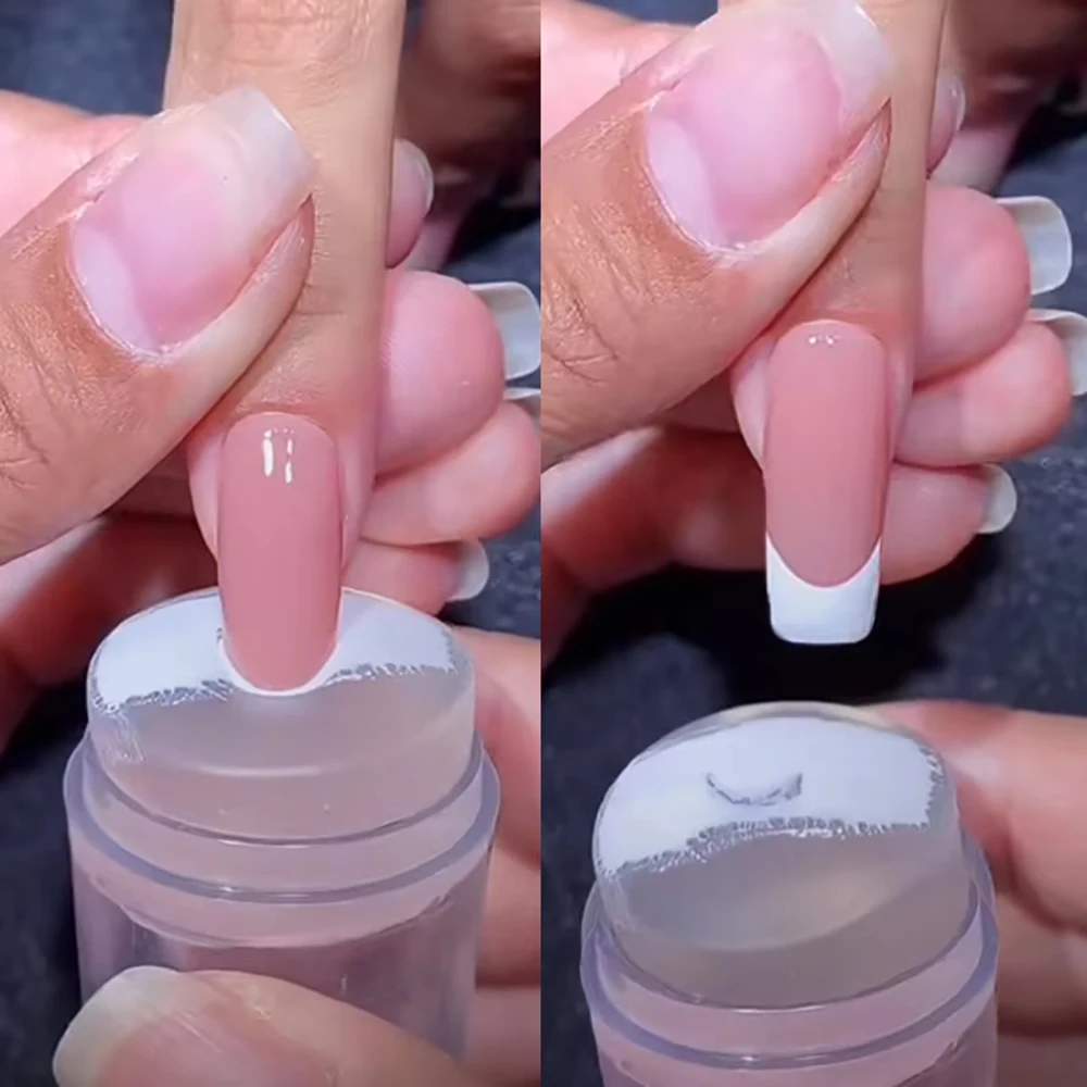 Nail Art Stamping Kit - ネイルスタンパー ジェリーシリコン印刷 ネイルポリッシュスタンピング フレンチチップネイルスタンプテンプレート スクレーパー付き マニキュアステンシルツールセット