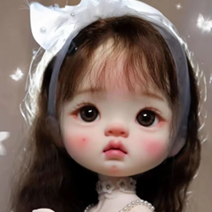 Beauty Y Makeup - アンバーガールヘッド樹脂製ドールパーツ、美しいメイクアップヘッド、ドールヘッドのみ SD BJD、1/6スケール、25cm、高品質ヘッドのみ