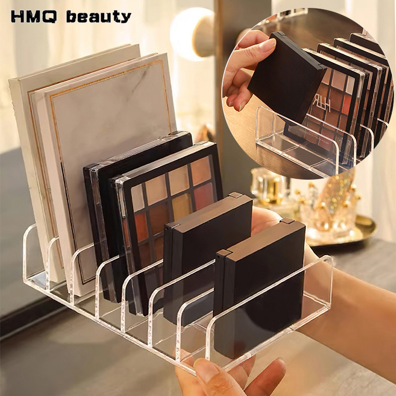 Beauty Makeup Organizer - 7 コンパートメントメイクアップオーガナイザーデスクトップアイシャドウパレットディスプレイボックスメイクアップブラッシュ化粧品棚メイクアップツール収納ホルダー