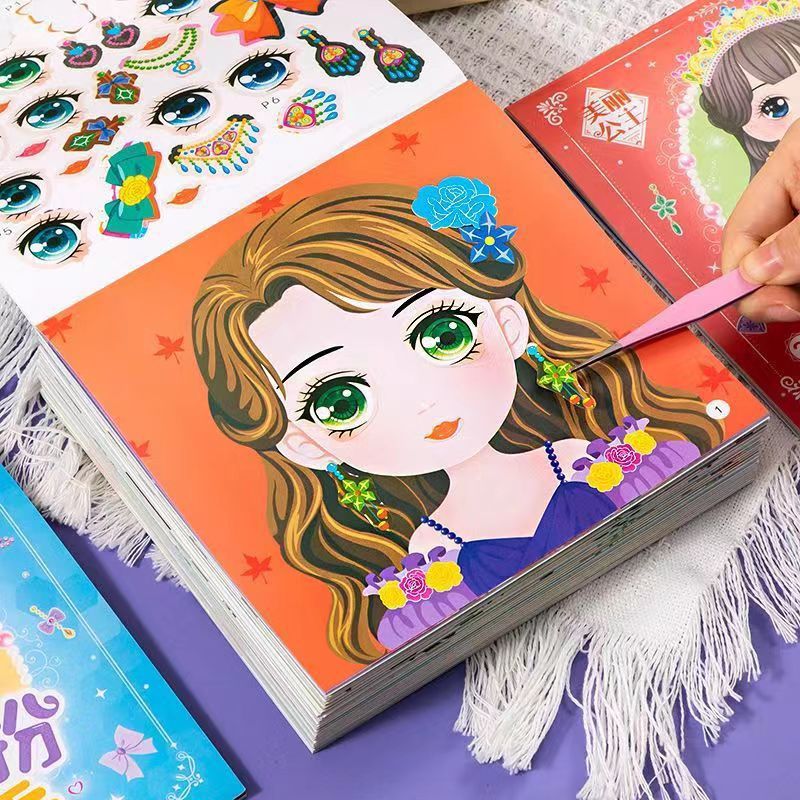 プリンセスドレスアップステッカーブックおもちゃ、女の子と子供 - Beauty Makeup Book のレビューと価格