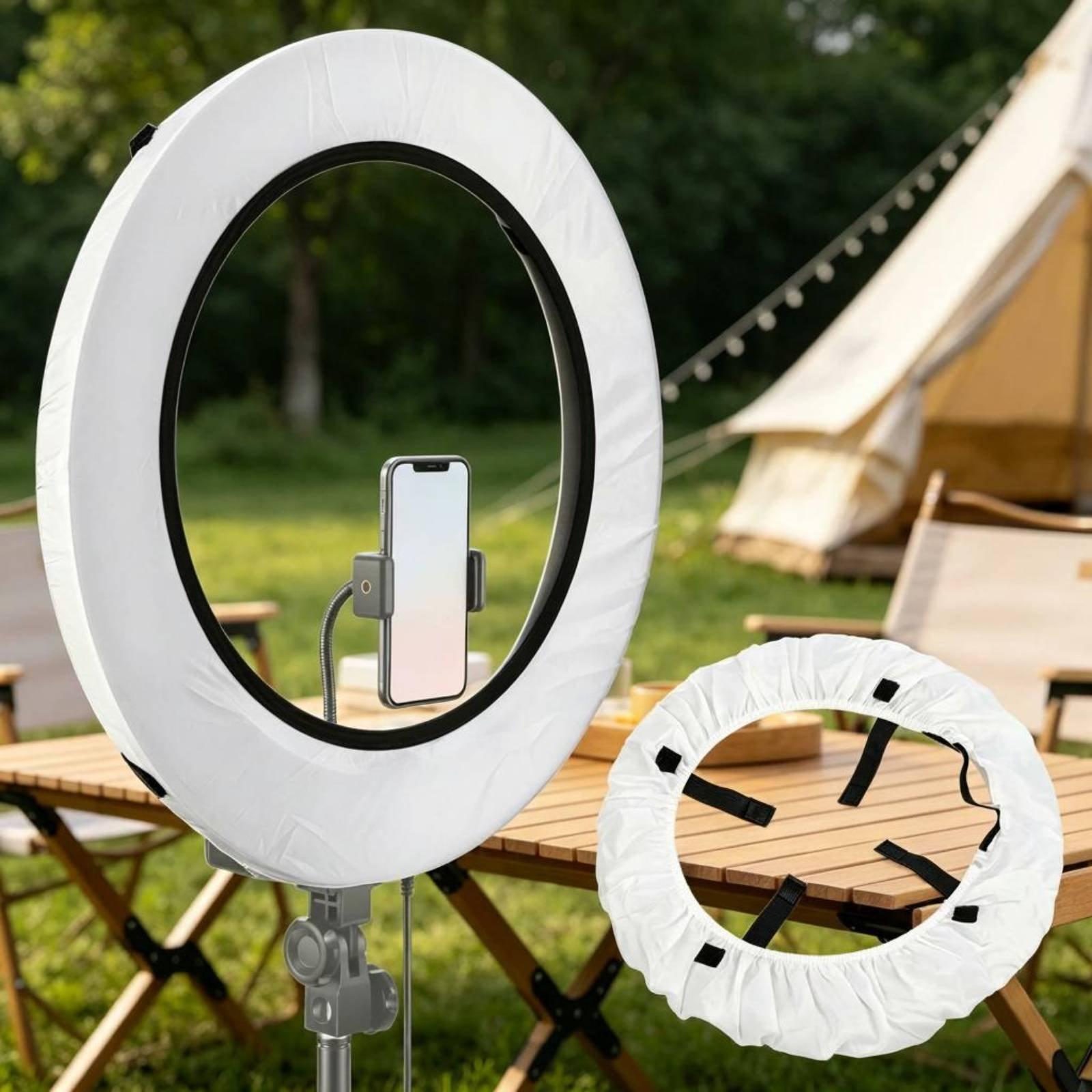フォトライトカバー 軽量ナイロン柔軟剤ランプシェードカバー  - Led Ring Light のレビューと価格