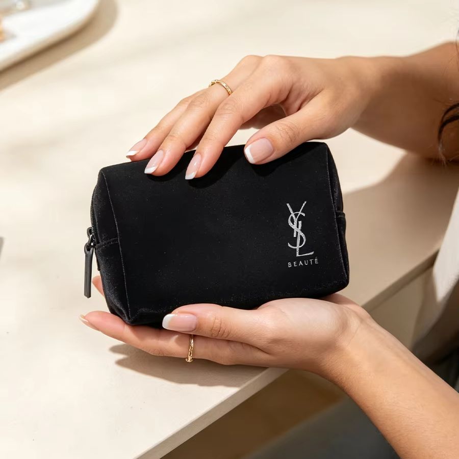 YSLのバッグ ブラックプリント化粧品収納バッグ 高級多機能 - Ysl Beauty Makeup のレビューと価格