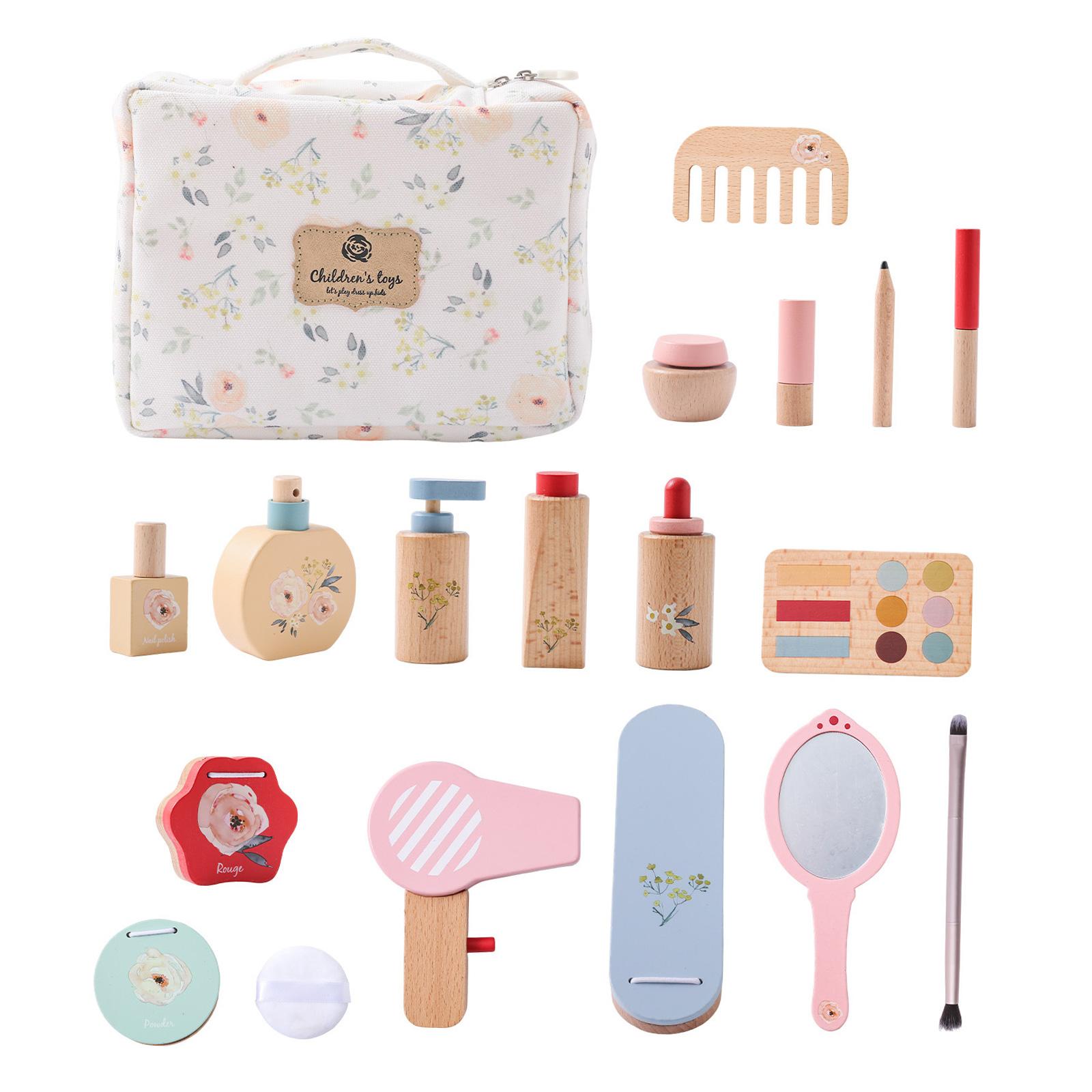 ごっこ遊び、メイクアップビューティーセット、木製メイクアップ - Beauty Makeup Set For Kids のレビューと価格