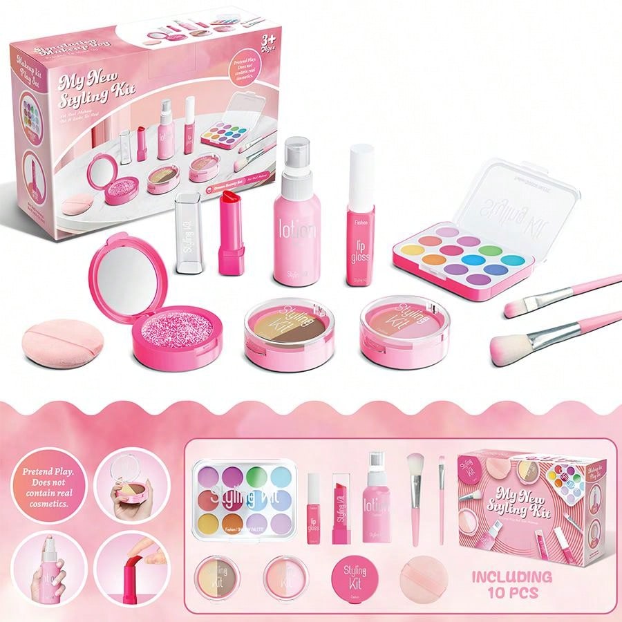 女の子のための模造メイクアップセット,子供の化粧品,シミュレ - Beauty Makeup Set For Kids のレビューと価格