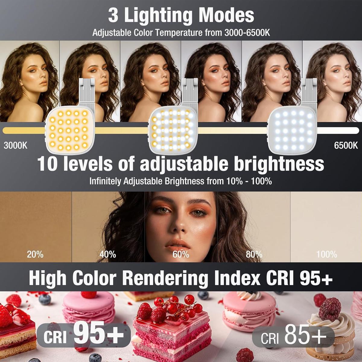 折りたたみ式調光補正ランプワイヤレスポータブルコンパクトマウ - Led Ring Light のレビューと価格