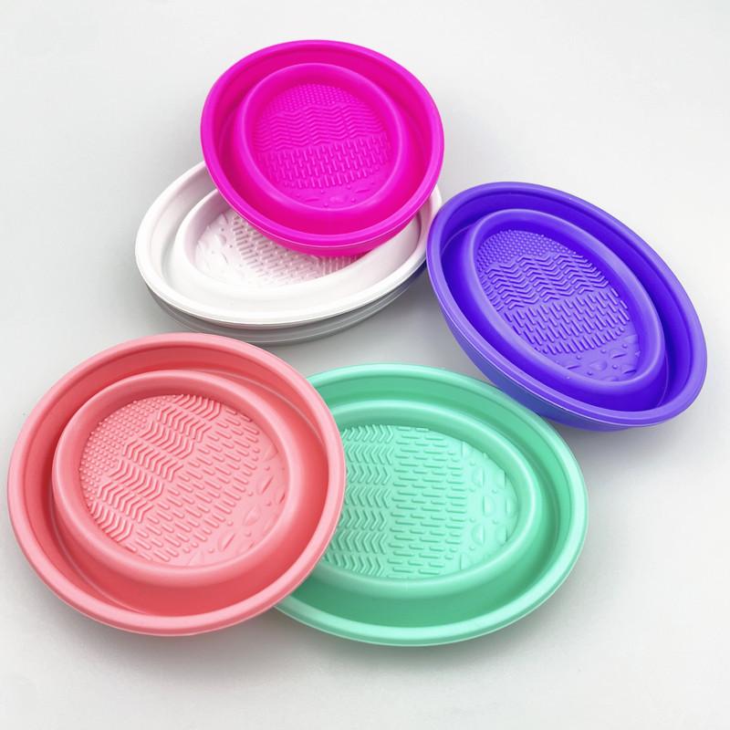 折りたたみ式パウダーパフ洗浄ボウル アイシャドウブラシ洗浄マ - Beauty Makeup Organizer のレビューと価格