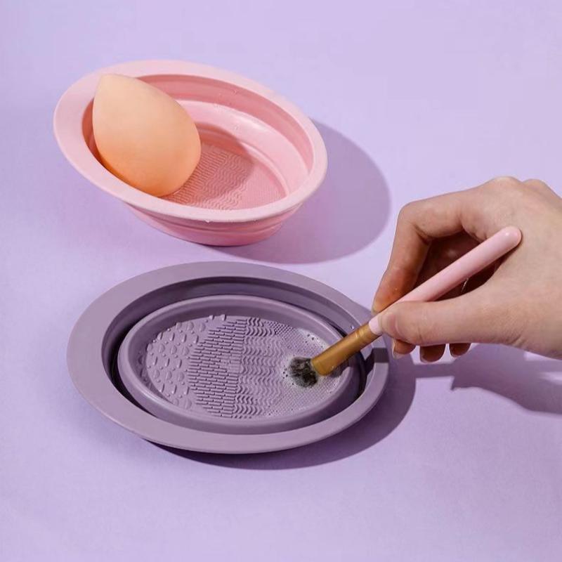 折りたたみ式パウダーパフ洗浄ボウル アイシャドウブラシ洗浄マ - Beauty Makeup Organizer のレビューと価格