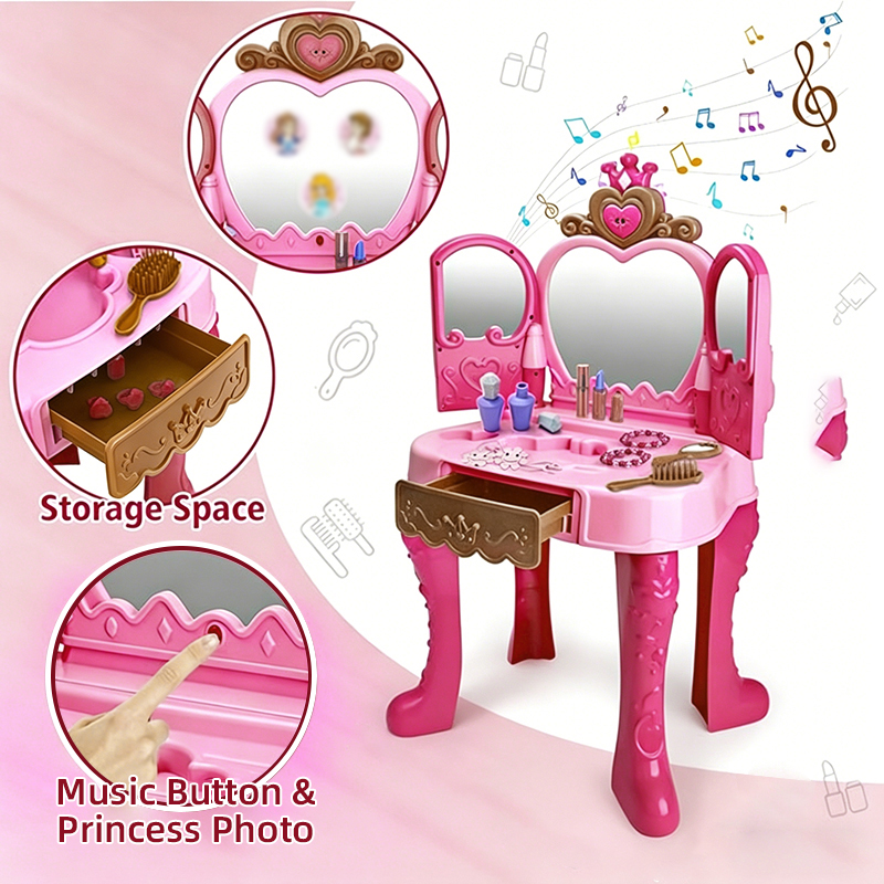 女の子向けメイクアップおもちゃ 女性の職業ごっこ遊びおもちゃ - Beauty Makeup Set For Kids のレビューと価格