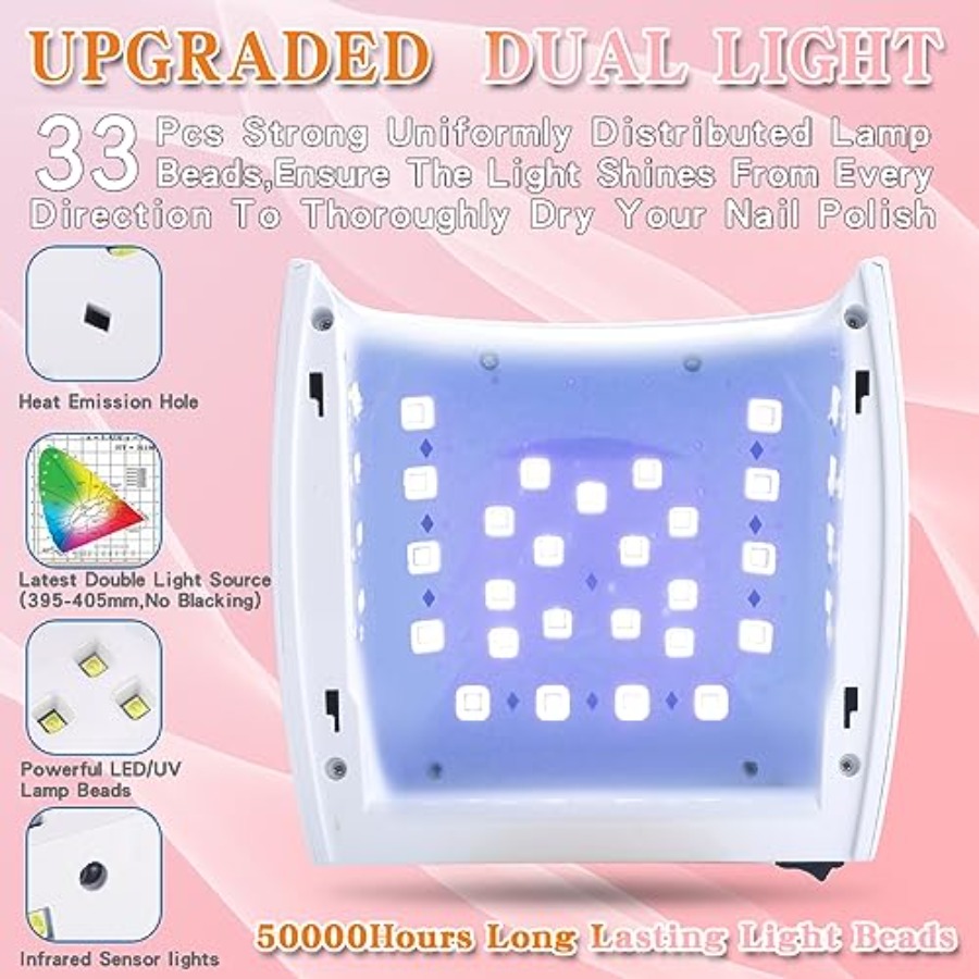 充電式高速乾燥UV LEDネイルランプ、LEDネイルドライヤ - Gel Nail Polish のレビューと価格