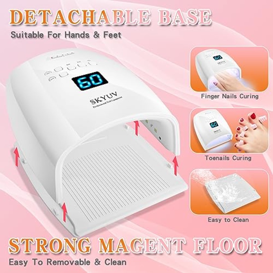 充電式高速乾燥UV LEDネイルランプ、LEDネイルドライヤ - Gel Nail Polish のレビューと価格