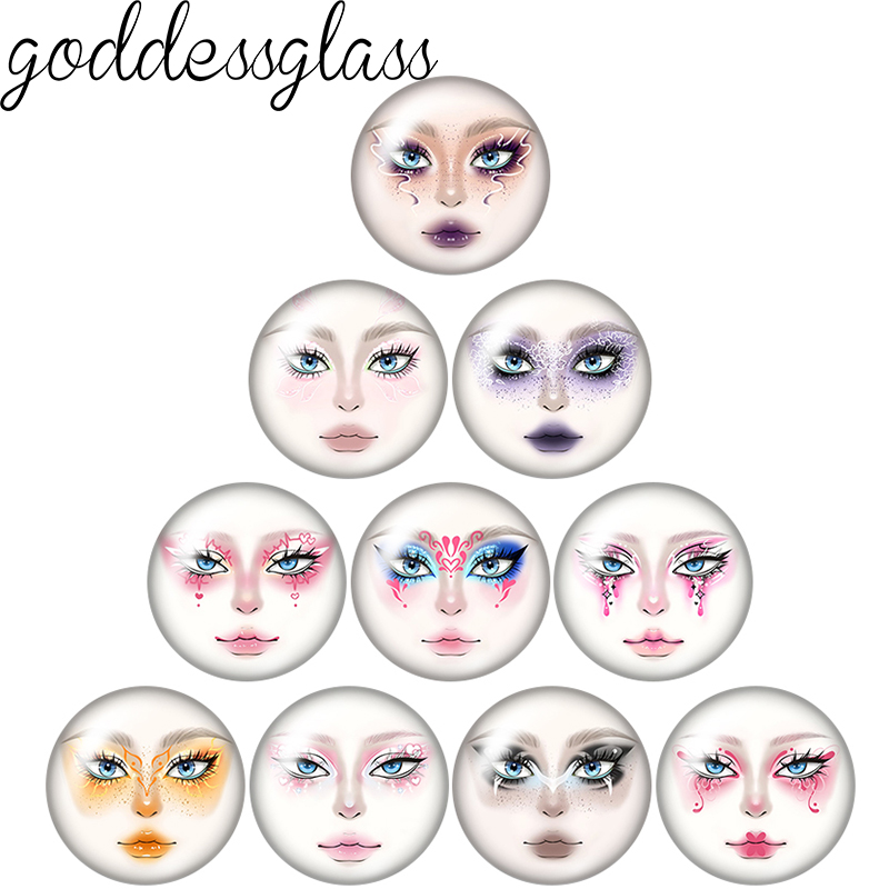 美容メイクガールフェイス人形の顔 10p 12 ミリメートル - Beauty Makeup Girl Photo のレビューと価格