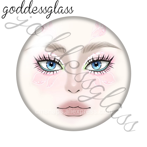 美容メイクガールフェイス人形の顔 10p 12 ミリメートル - Beauty Makeup Girl Photo のレビューと価格