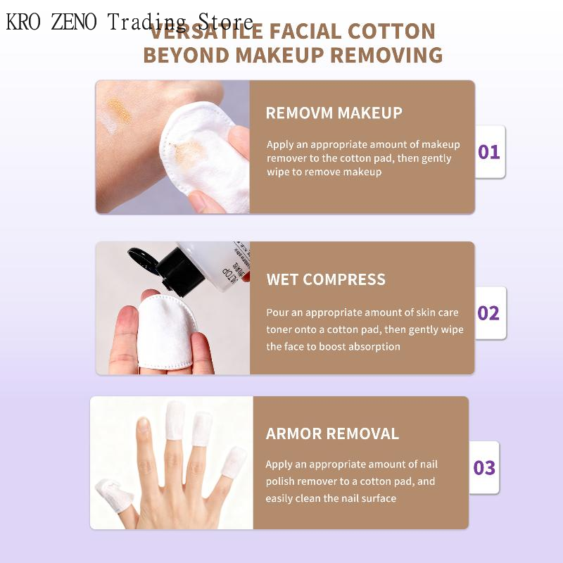 使い捨てメイクアップコットンパッド 100/120 個ソフト - Beauty Makeup Remover のレビューと価格
