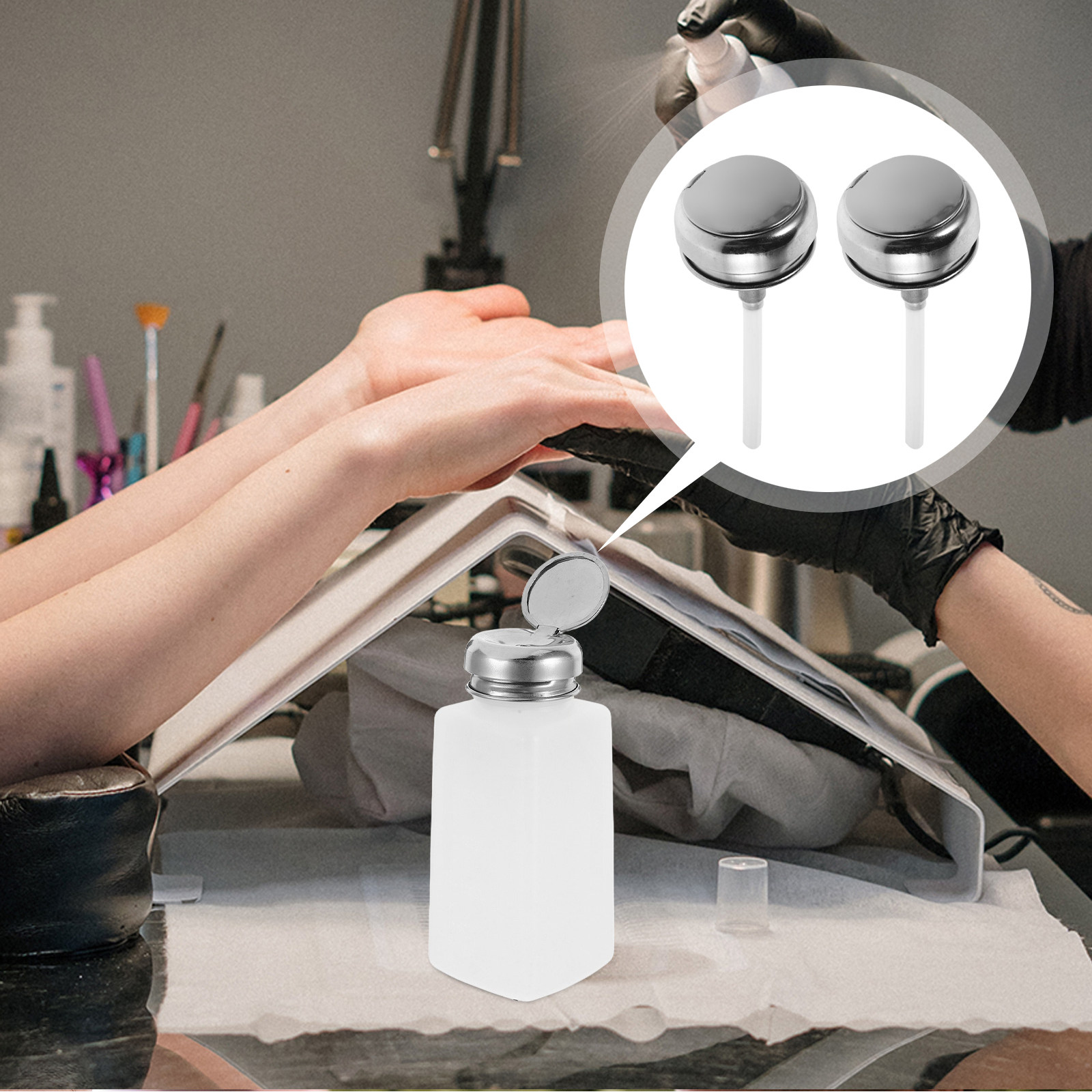 5 個のステンレス鋼アルミニウムプッシュダウンポンプボトルキ - Beauty For Makeup のレビューと価格