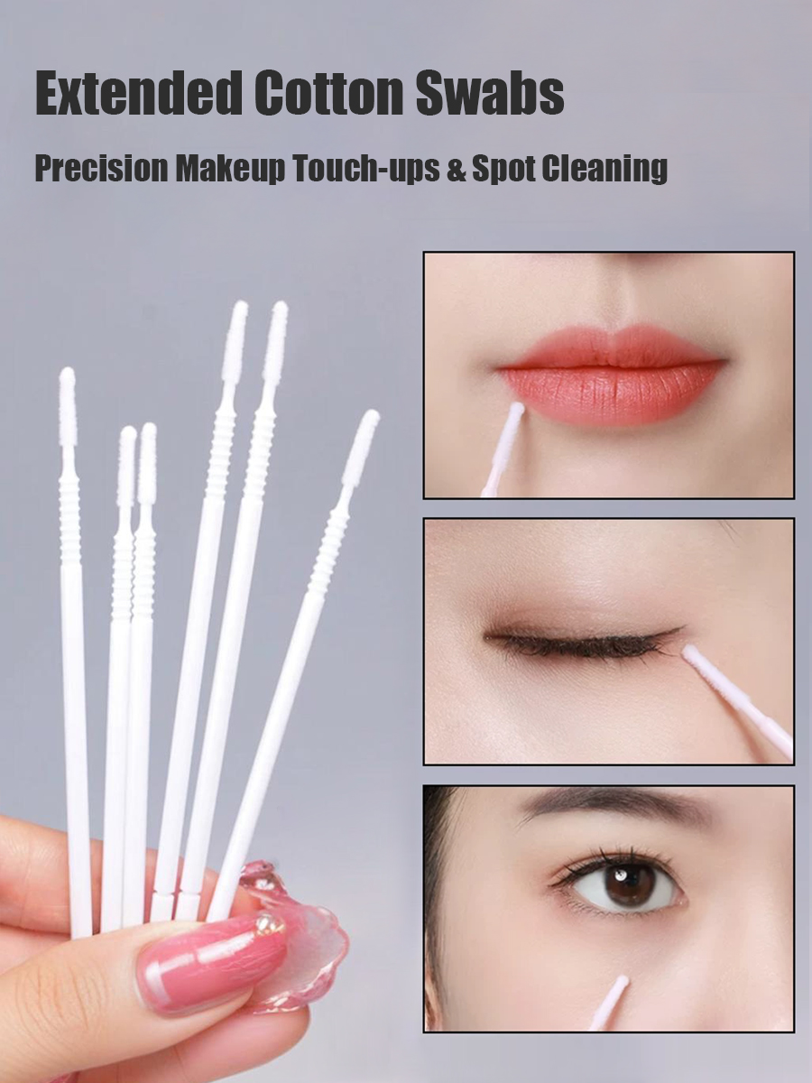 使い捨てロング綿棒まつげエクステンションマイクロブレーディン - Beauty Makeup Remover のレビューと価格