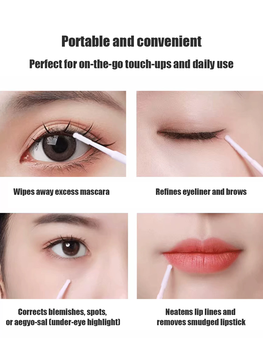 使い捨てロング綿棒まつげエクステンションマイクロブレーディン - Beauty Makeup Remover のレビューと価格