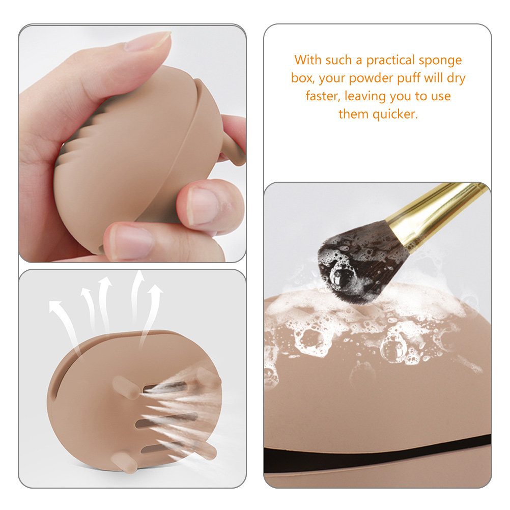 プレミアムシリコン製メイクアップスポンジケース、ファンデーシ - Beauty Makeup Organizer のレビューと価格