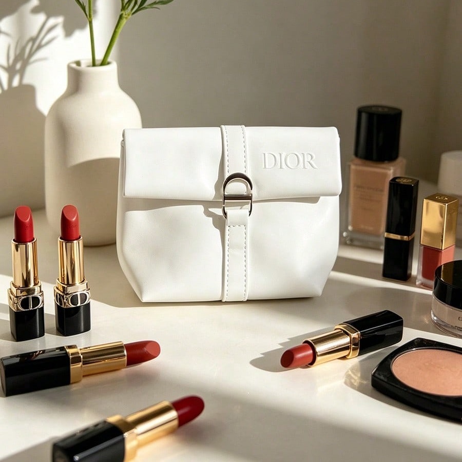 ディオールのバッグ ホワイト コスメティックバッグ 高級エン - Beauty Makeup Dior のレビューと価格