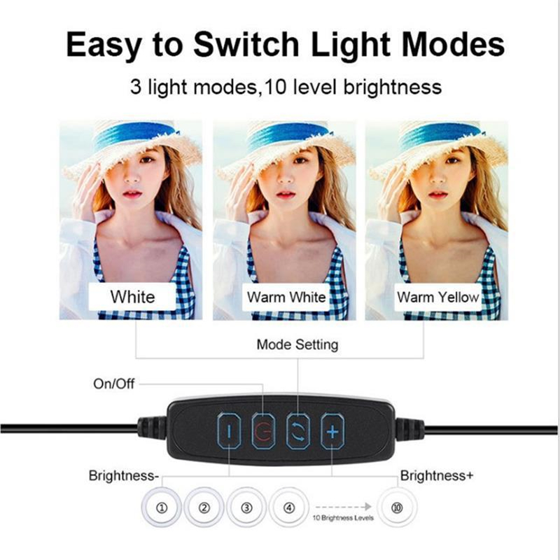 調光可能なLEDリングライト、電話用USB自撮りランプ、ライ - Led Ring Light のレビューと価格