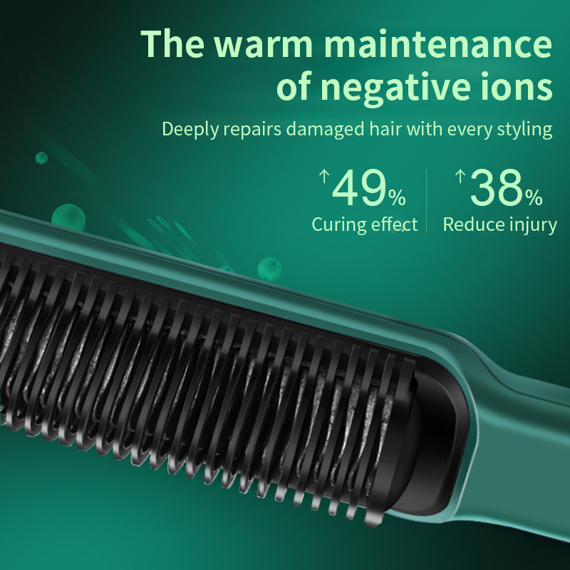 ストレートヘアコーム、マイナスイオンヘアストレートナー、レイ - Hair Curling Wand のレビューと価格