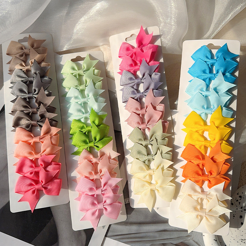 12パック10個入りミニ子供用リボンヘアピンセット キャンデ - Beauty Makeup Set For Kids のレビューと価格