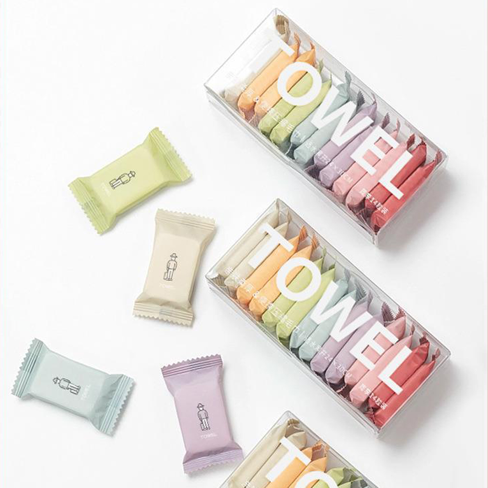 旅行用の使い捨ての再利用可能な布,圧縮されたタオル,顔のクレ - Beauty Makeup Organizer のレビューと価格