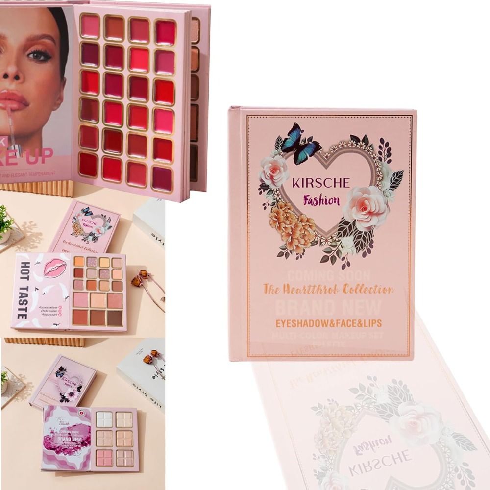 新しいマットメイクアップパレットブックアイシャドウロングラス - Beauty Makeup Book のレビューと価格