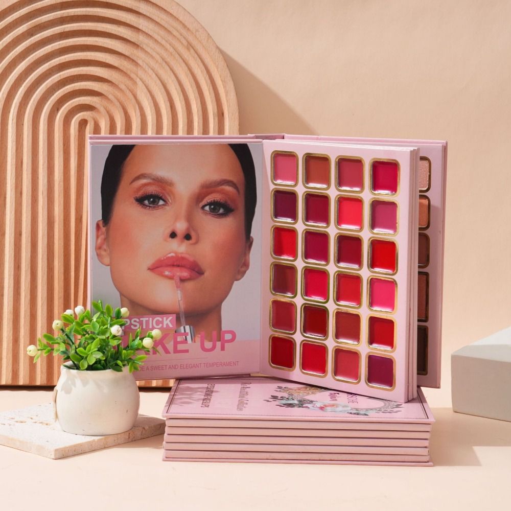 新しいマットメイクアップパレットブックアイシャドウロングラス - Beauty Makeup Book のレビューと価格