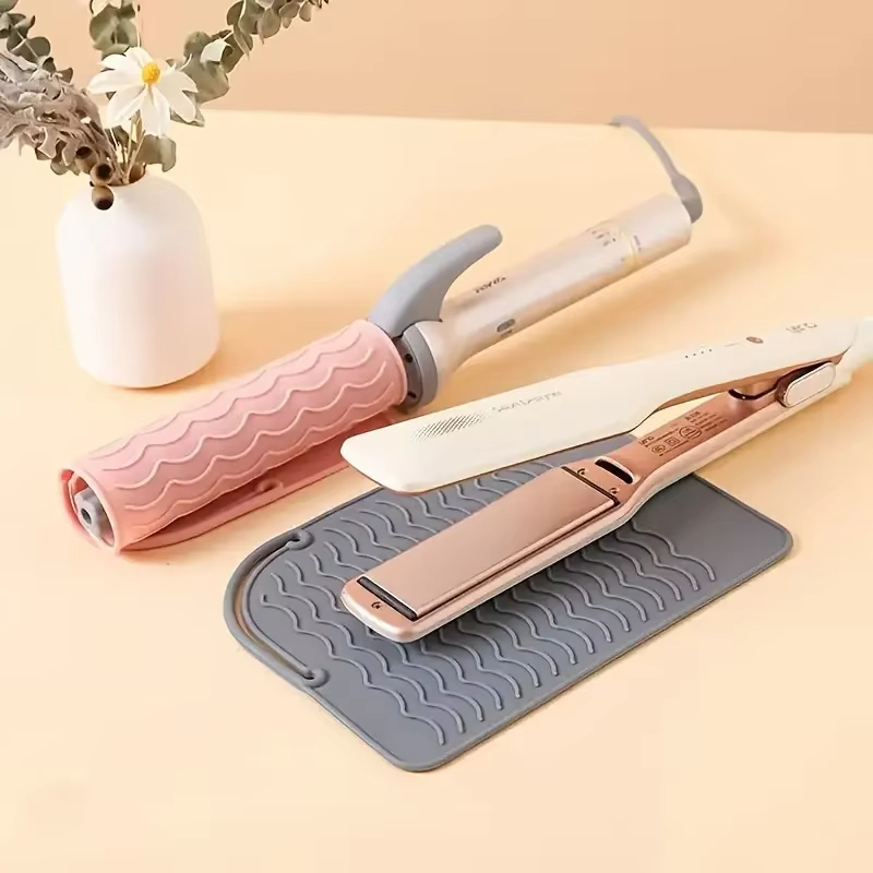 シリコーン耐熱マットヘア断熱マットポータブルホットツールパッ - Hair Curling Wand のレビューと価格