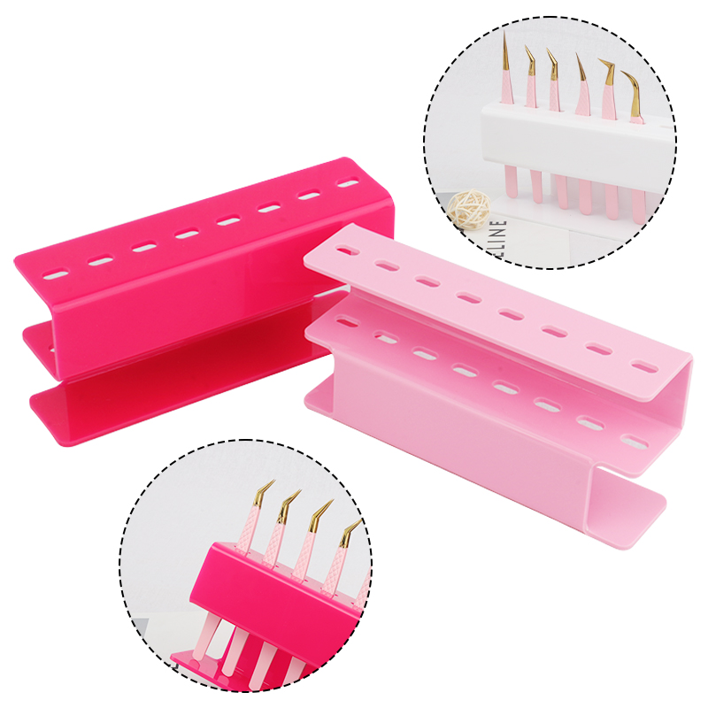 8穴ピンセットディスプレイスタンドまつげエクステンションピン - Beauty Makeup Organizer のレビューと価格