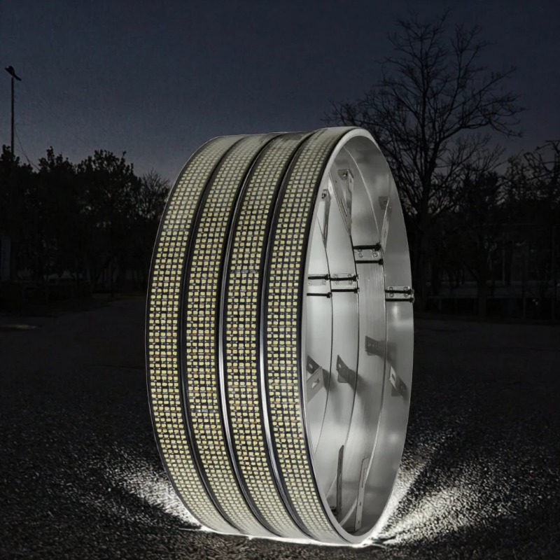 17インチ 5列ピュアホワイトLEDホイールリングライトキッ - Led Ring Light のレビューと価格