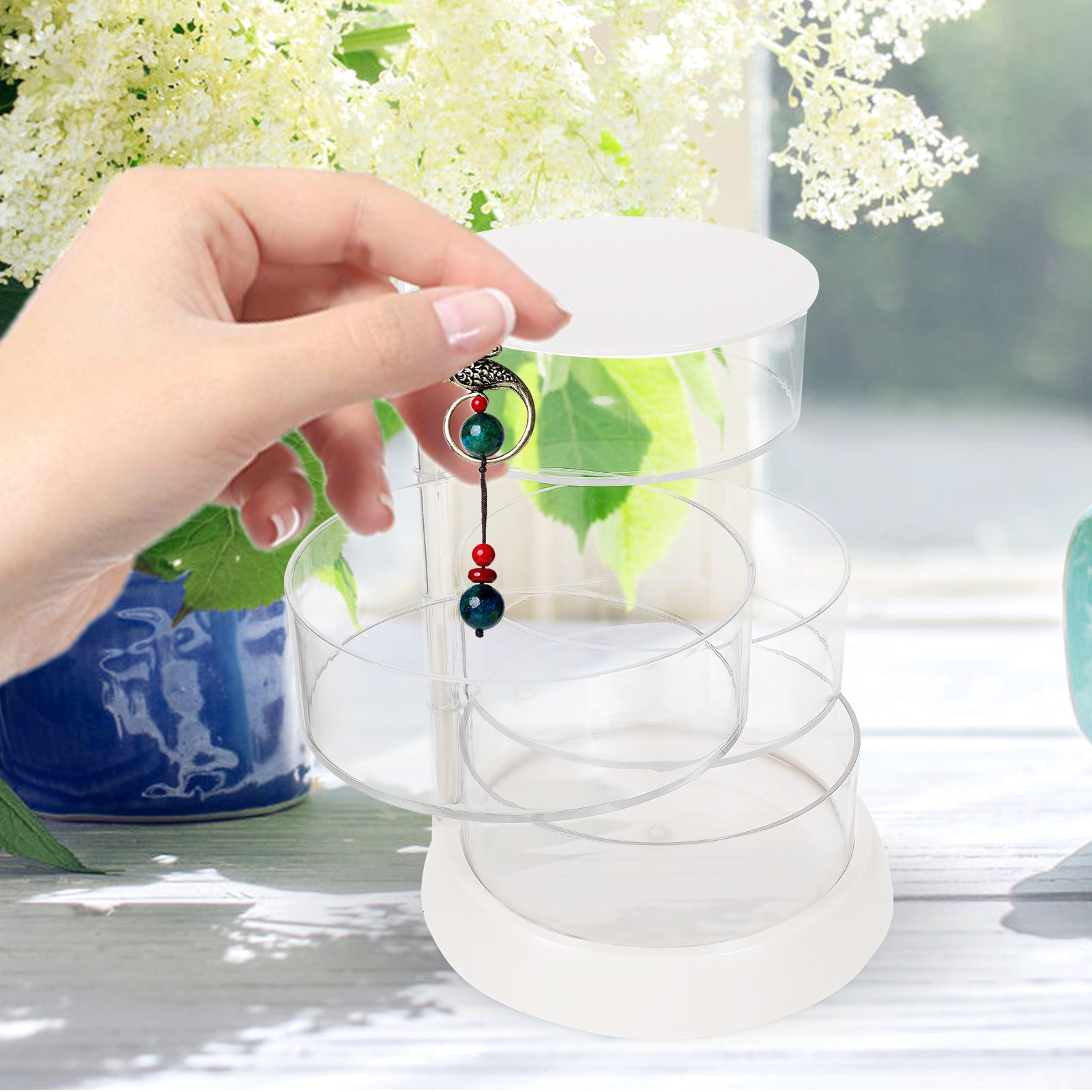 4段回転式メイクアップオーガナイザーボックス（パウダー、ビュ - Beauty Makeup Organizer のレビューと価格