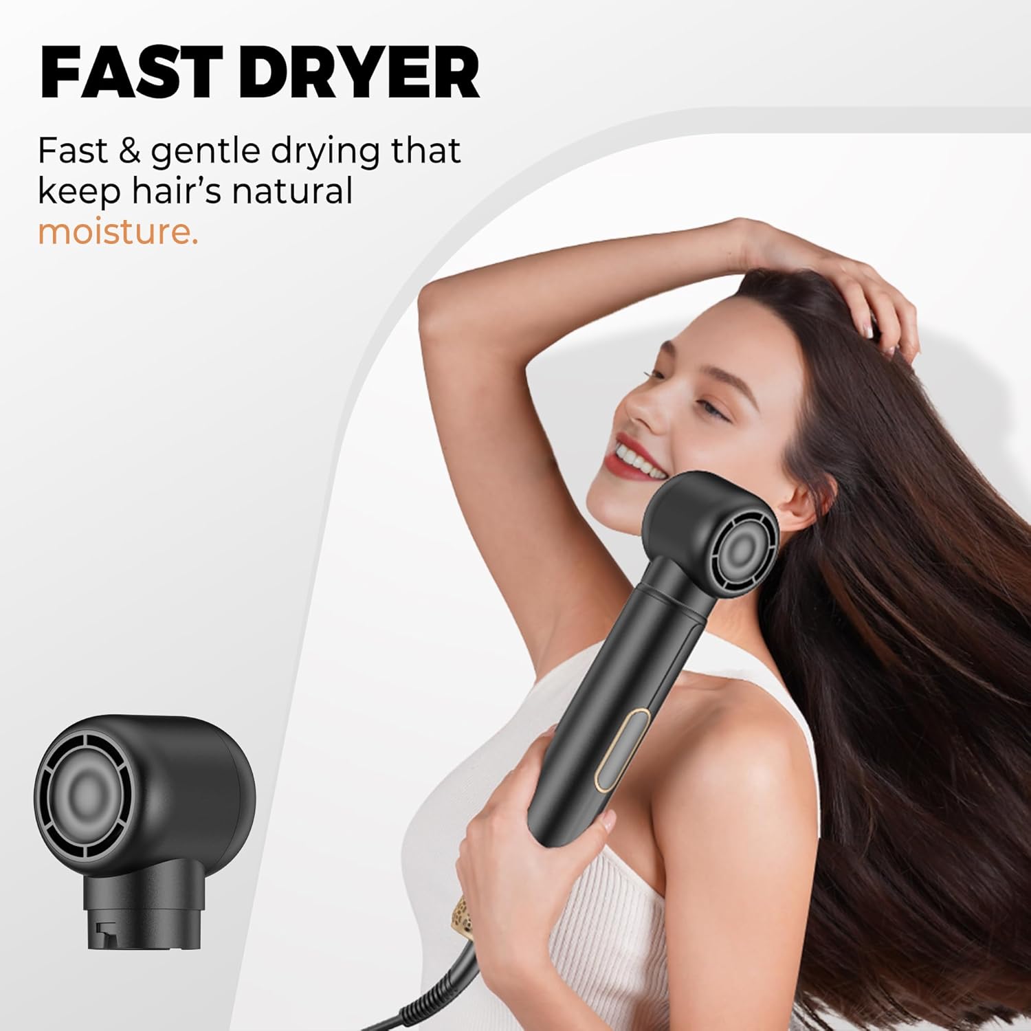 5 in 1 ドライヤーブラシ、アップグレード版ヘアドライヤ - Hair Curling Wand のレビューと価格