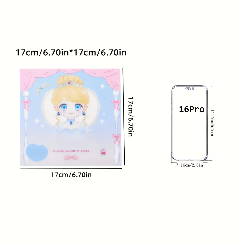 プリンセスメイクアップステッカー、ファッショナブルな人形デザ - Beauty Makeup Book のレビューと価格