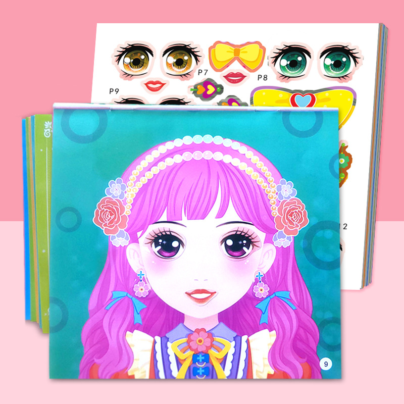 プリンセスドレスアップステッカー、2～5歳の女の子用ステッカ - Beauty Makeup Book のレビューと価格