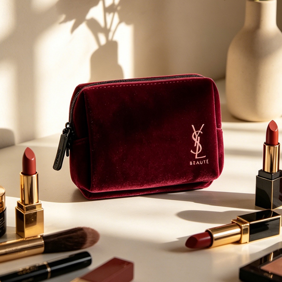 YSLのバッグ ワインレッドベルベット ミニポータブルスクエ - Ysl Beauty Makeup のレビューと価格