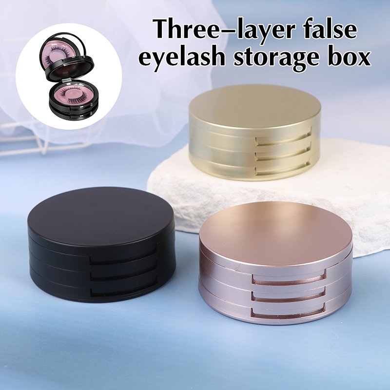 3層まつげオーガナイザーミラーケースつけまつげボックスポータ - Beauty Makeup Organizer のレビューと価格