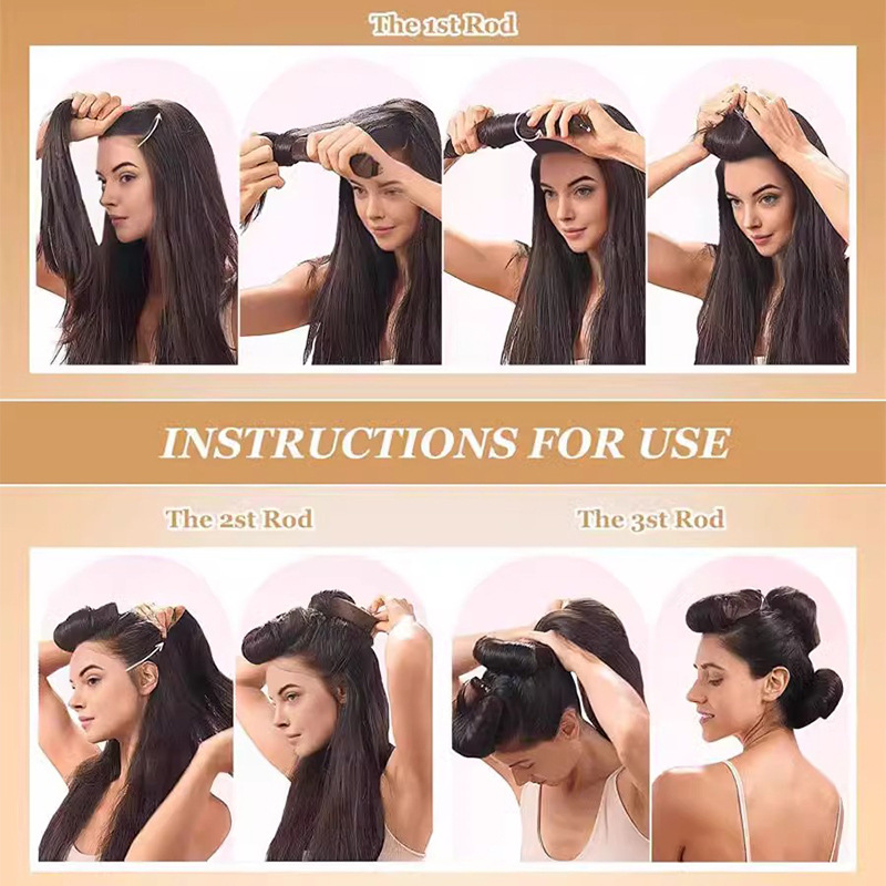 3/4個入り ノーヒートヘアローラー ヒートレスカーリングロ - Hair Curling Wand のレビューと価格