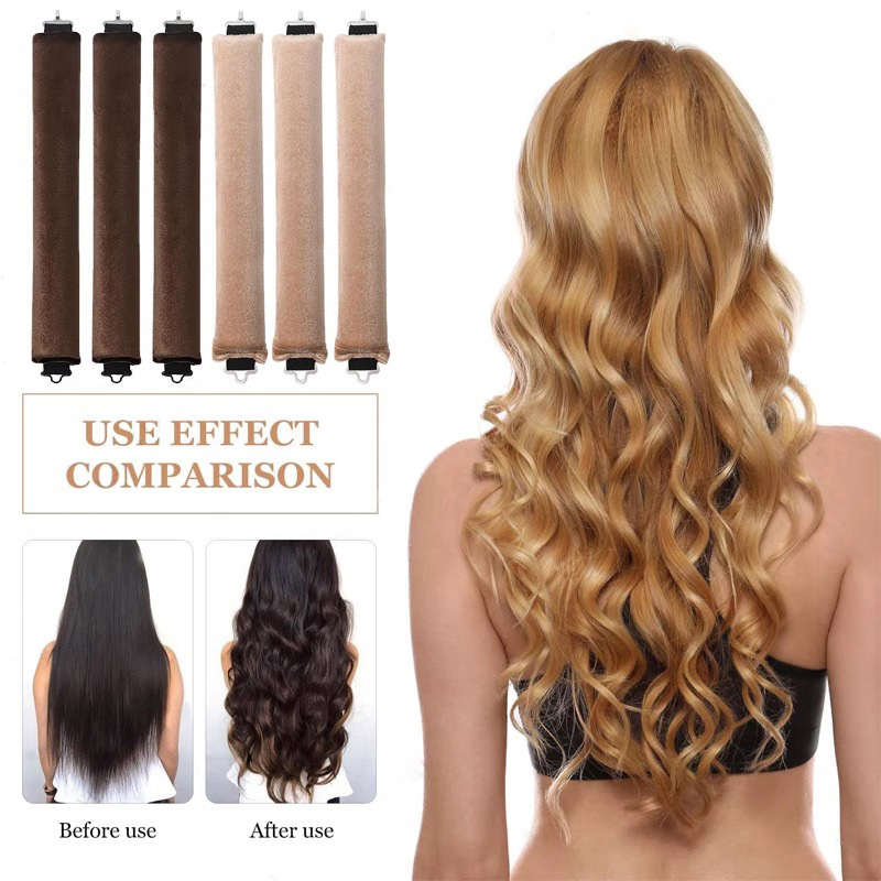 3/4個入り ノーヒートヘアローラー ヒートレスカーリングロ - Hair Curling Wand のレビューと価格