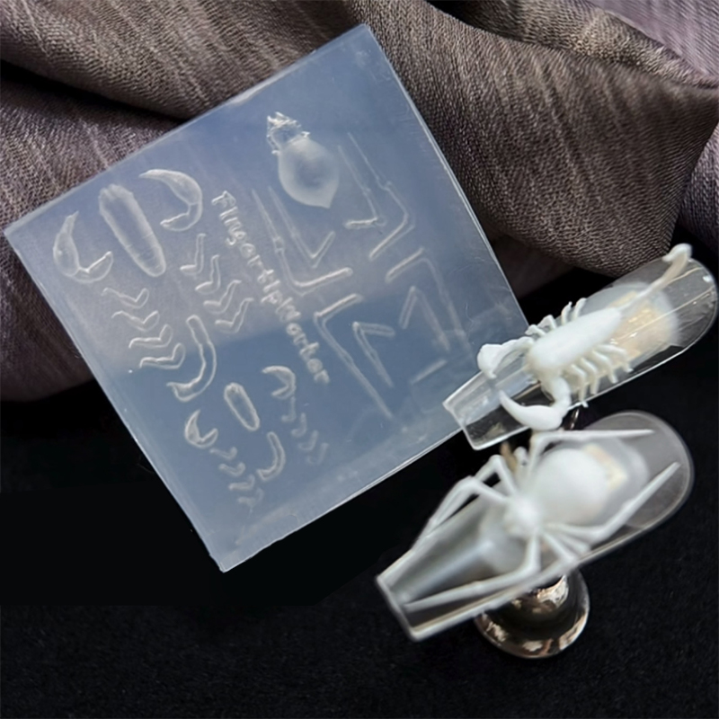 3D スパイダーサソリシリコーンネイルモールド DIY ダー - Nail Art Stamping Kit のレビューと価格